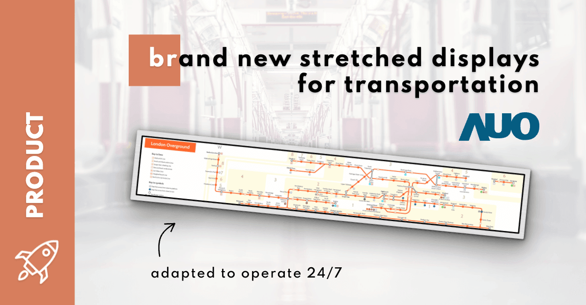36.6-inch LCD by AUO for transportation
