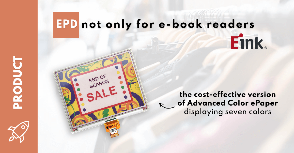 Color e-paper displays by E Ink