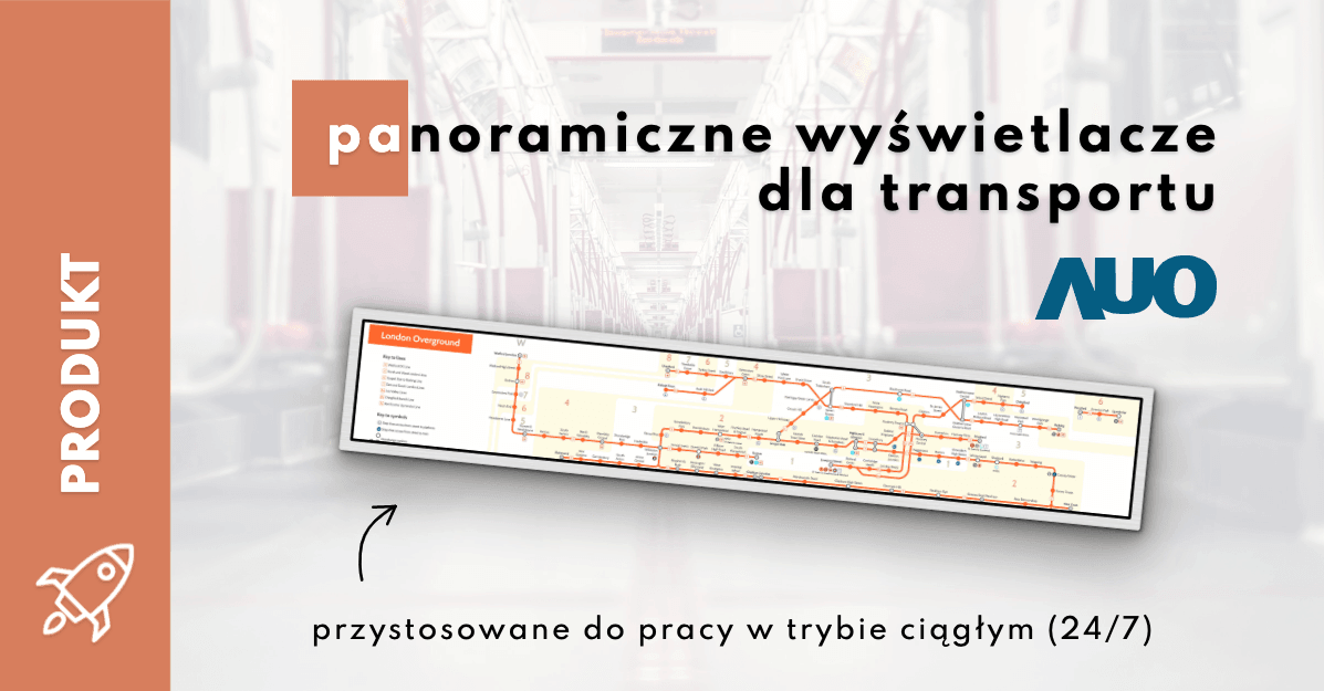 36.6-calowy wyświetlacz od AUO do aplikacji transportowych