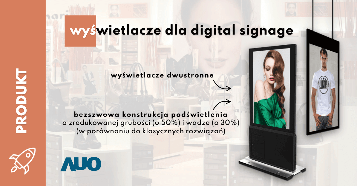 Dwustronne 55-calowe wyświetlacze od AUO