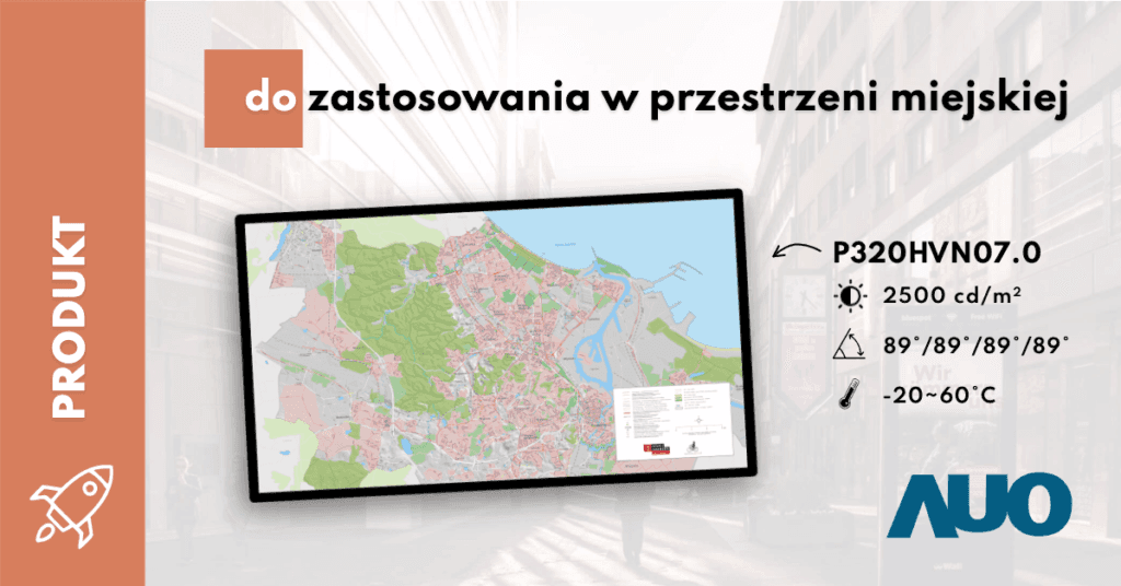 31.5-calowy wyświetlacz LCD od AUO o poszerzonym zakresie temperatur pracy