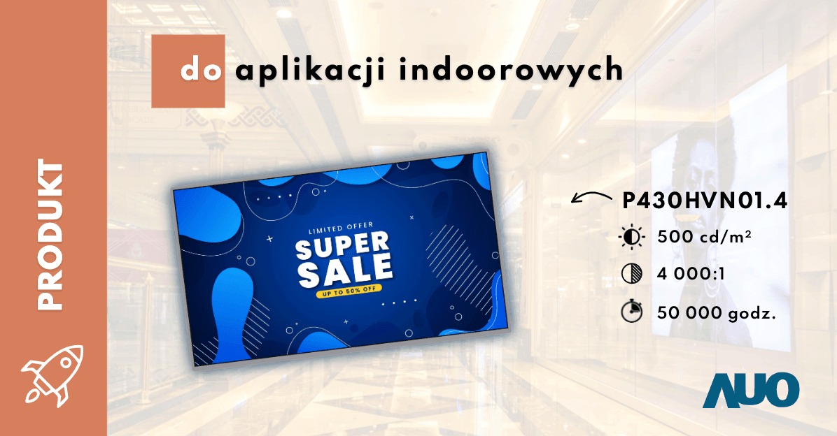 Nowość od AUO – 43 cale dla digital signage