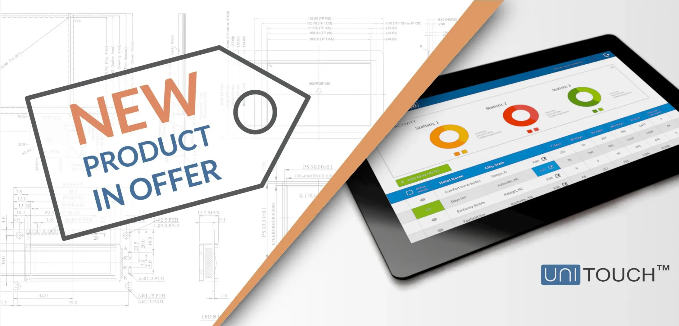 Écrans tactiles fabriqués par Unisystem