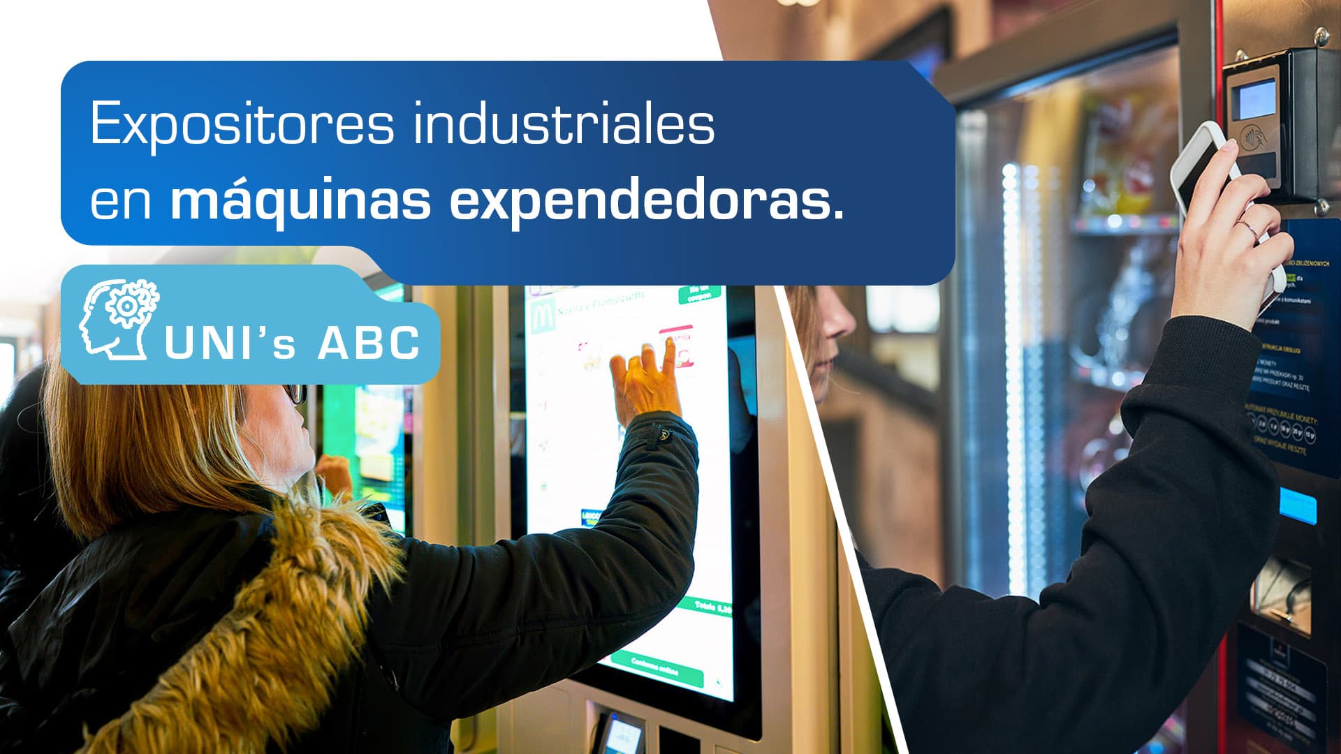 Expositores industriales en máquinas expendedoras pl