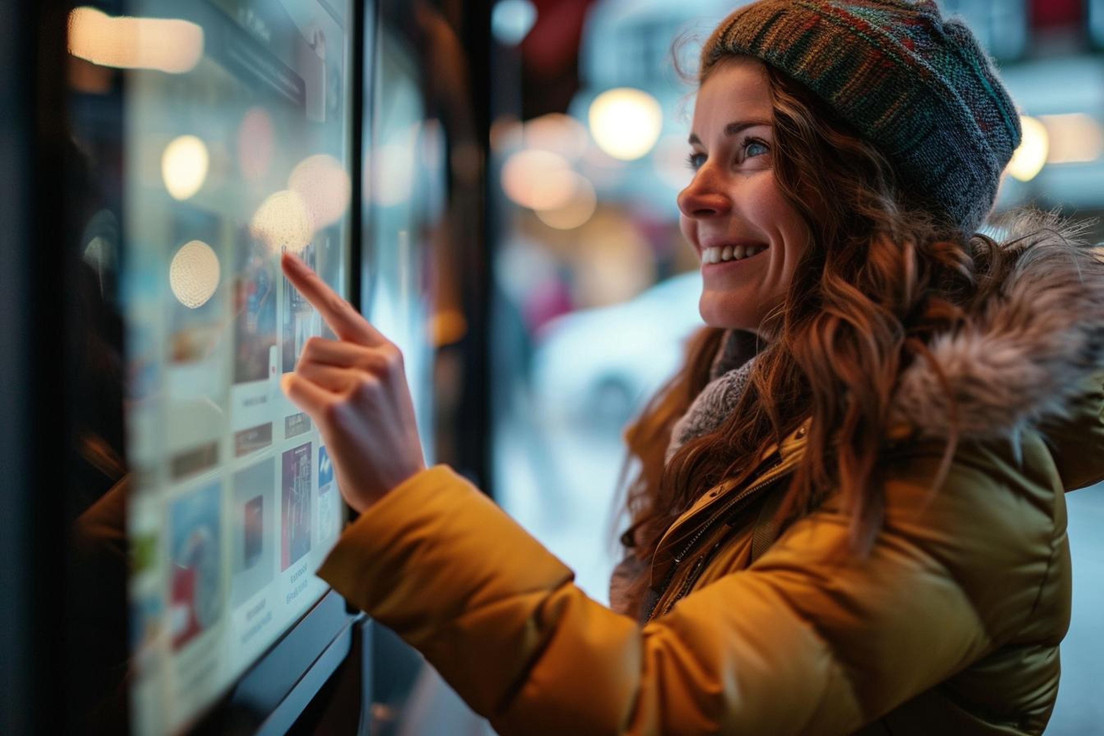 Wyświetlacze przemysłowe w automatach sprzedających vending machines