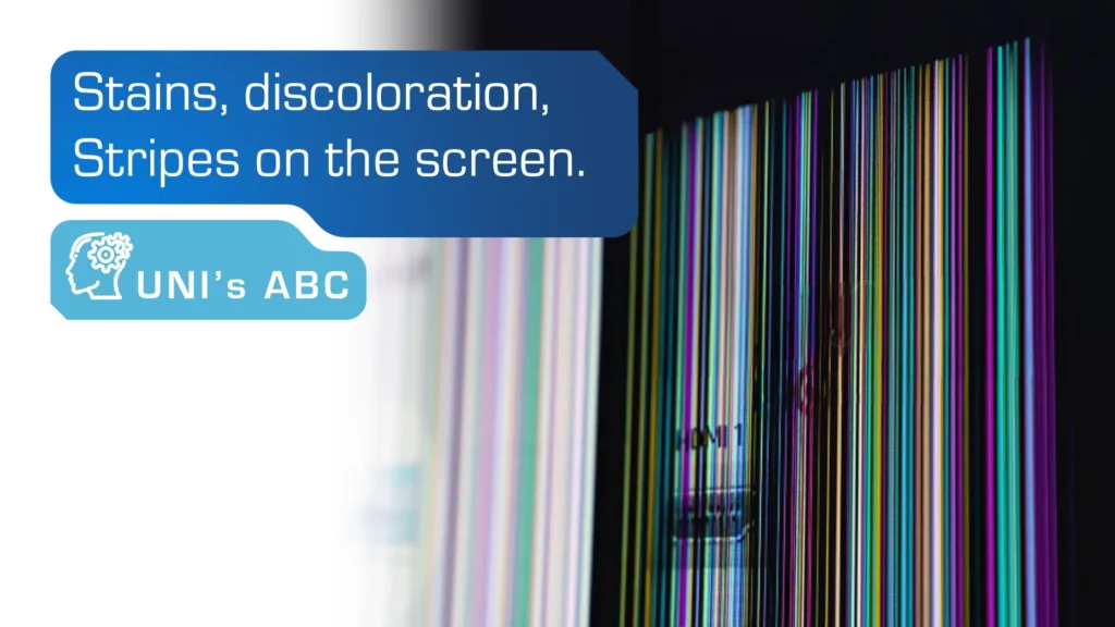 Stains, discoloration, stripes on the screen – how to identify and repair defects in industrial displays?